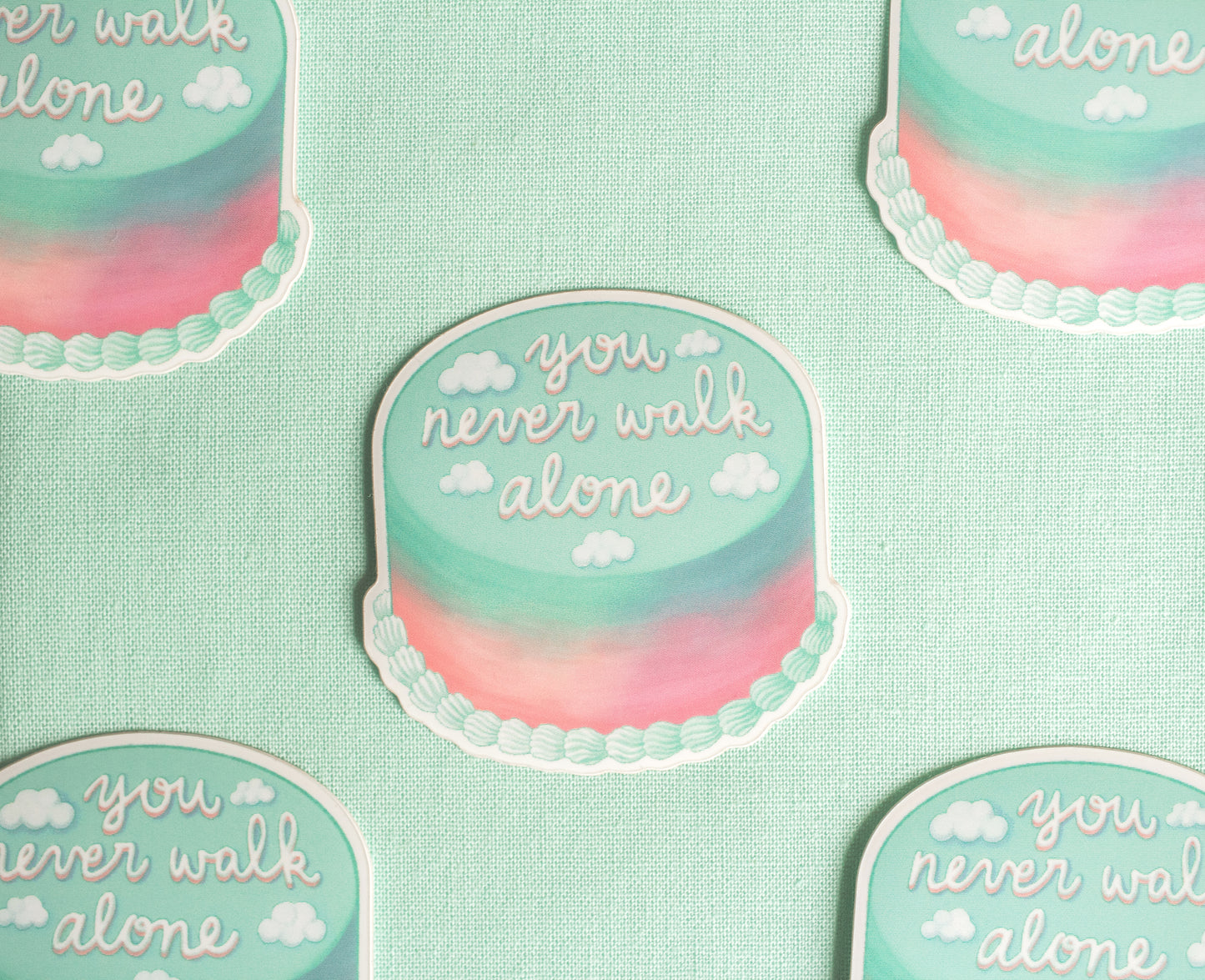 You Never Walk Alone Cake Sticker