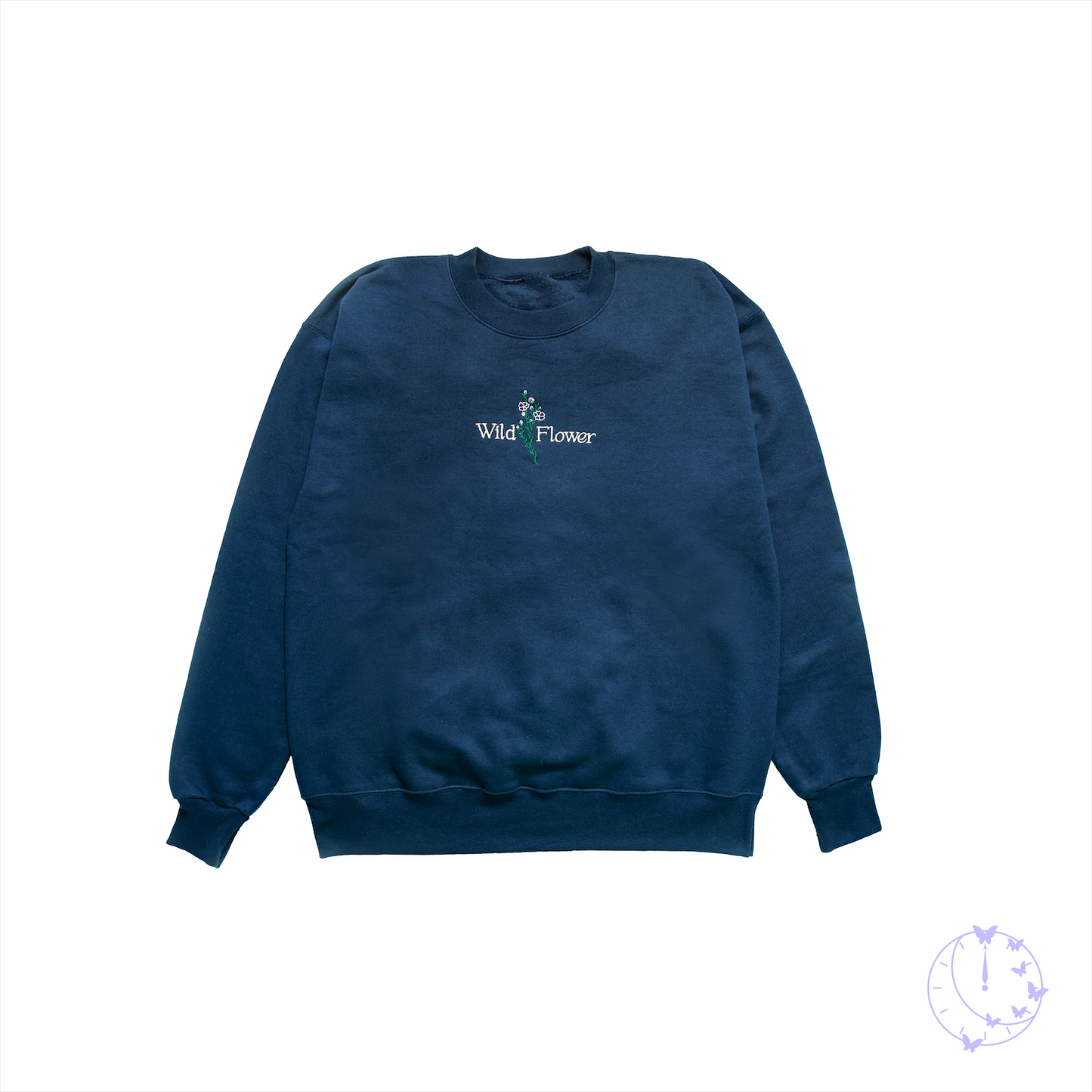 Wild Flower Indigo RM Flowerwork Long Sleeve Shirt Sweatshirt Sweater BTS Kim Namjoon Gift Stocking Stuffers Kpop Wildflower